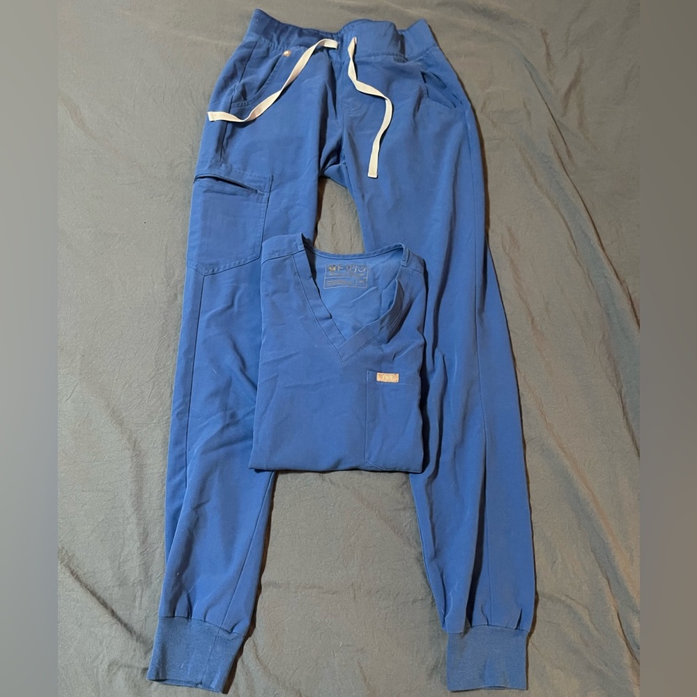 FIGS Yola Skinny Scrub • XST/XS Top • Royal Blue